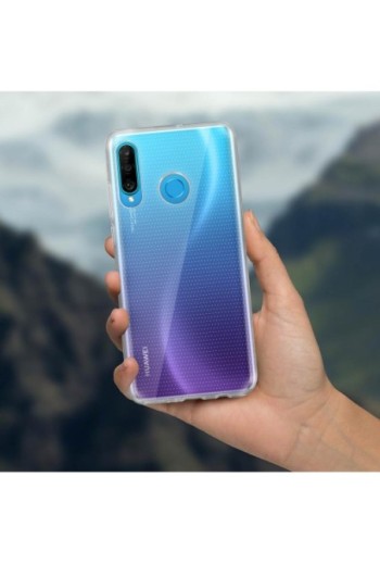Cover protettiva in Silicone Gel Flessibile e Resistente - Trasparente per Huawei P30 Lite