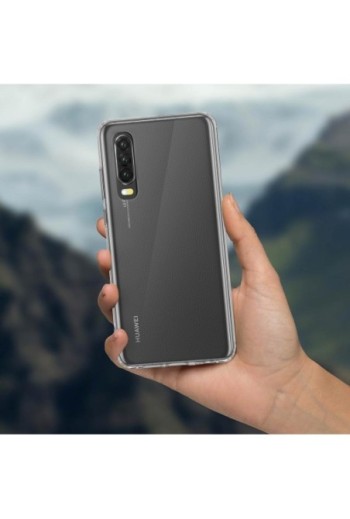 Cover protettiva in Silicone Gel Flessibile e Resistente - Trasparente per Huawei P30