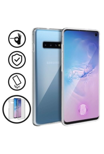 Cover protettiva Integrale Fronte / Retro Rigido - Trasparente per Samsung Galaxy S10