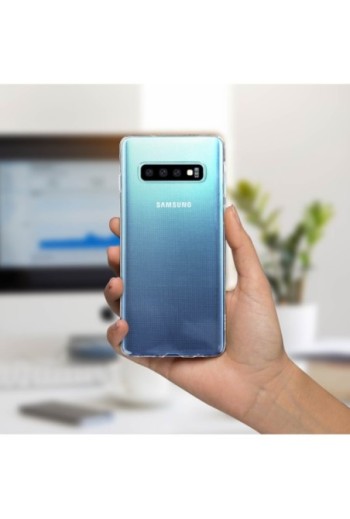 Cover protettiva in Silicone Gel Flessibile e Resistente - Trasparente per Samsung Galaxy S10