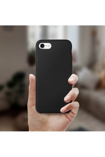 Cover protettiva morbida in Silicone con finitura Soft-Touch - Nero per Apple iPhone SE 2022 2020 / iPhone 8 7