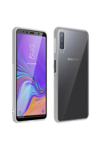 Protezione integrale 360°: Cover morbida trasparente + Pellicola vetro temperato per Samsung Galaxy A7 2018