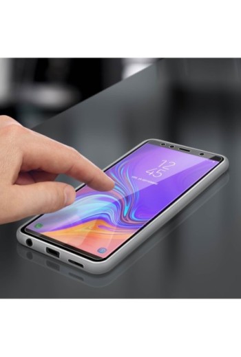 Protezione integrale 360°: Cover morbida trasparente + Pellicola vetro temperato per Samsung Galaxy A7 2018