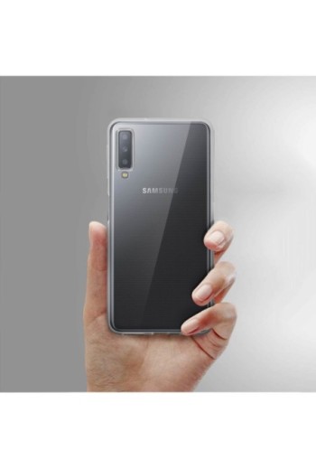 Protezione integrale 360°: Cover morbida trasparente + Pellicola vetro temperato per Samsung Galaxy A7 2018