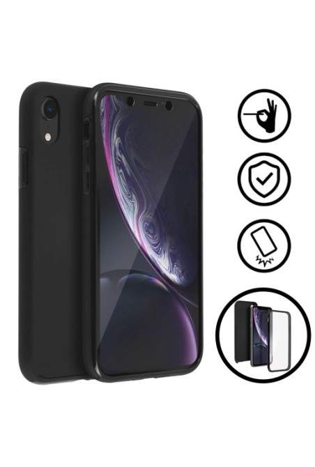 Cover Protettiva Integrale Fronte / Retro Nero per Apple iPhone XR