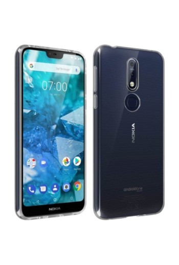 Cover protettiva in Silicone Gel Flessibile e Resistente – trasparente per Nokia 7.1