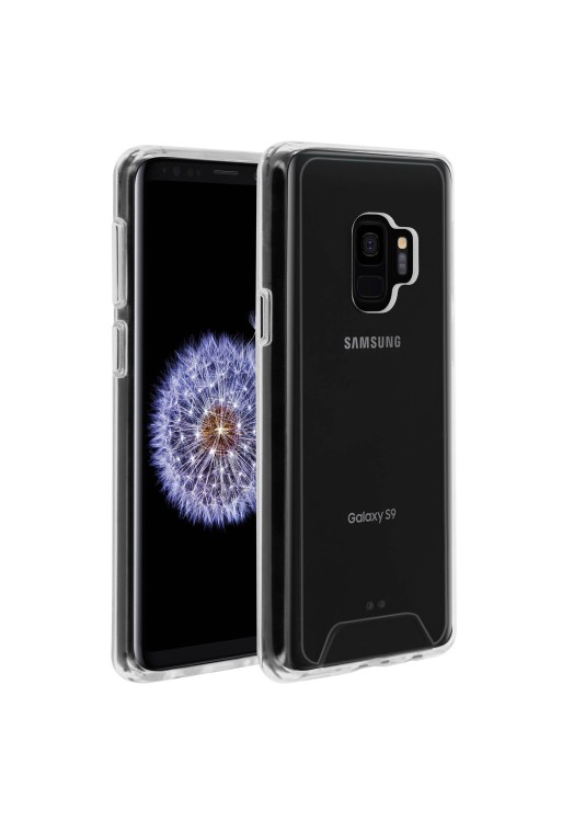 Cover rigida contorno Bumper collezione Crystal - Ultra-trasparente per Samsung Galaxy S9