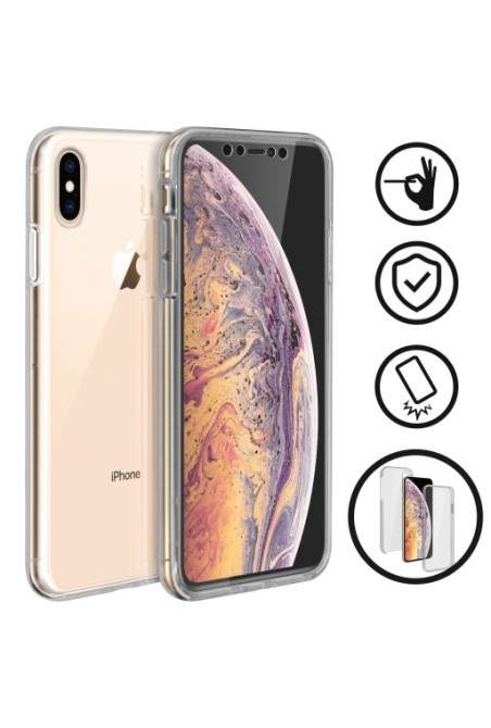 Cover Integrale fronte morbido + retro rigido Collezione 360° - Trasparente per Apple iPhone XS Max