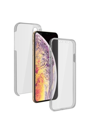 Cover Integrale fronte morbido + retro rigido Collezione 360° - Trasparente per Apple iPhone XS Max