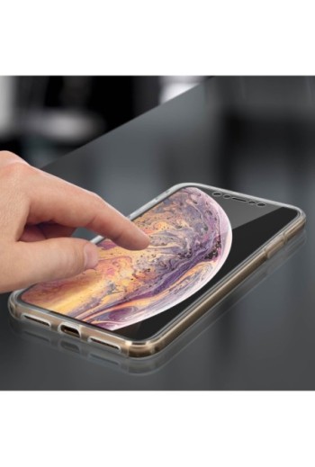 Cover Integrale fronte morbido + retro rigido Collezione 360° - Trasparente per Apple iPhone XS Max