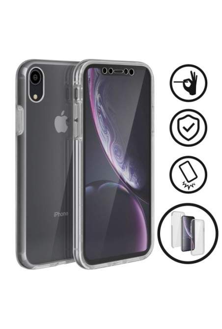 Cover Integrale fronte morbido + retro rigido Collezione 360° - Trasparente per Apple iPhone XR