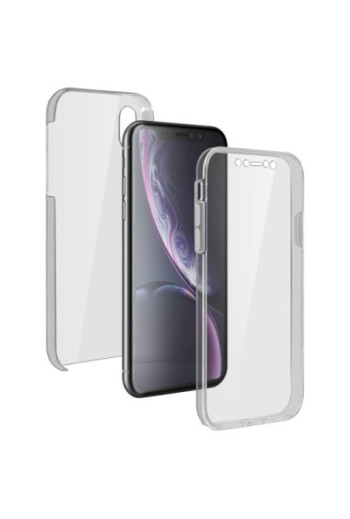 Cover Integrale fronte morbido + retro rigido Collezione 360° - Trasparente per Apple iPhone XR