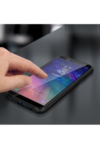 Cover Protettiva Integrale Fronte / Retro Nero per Samsung Galaxy A6