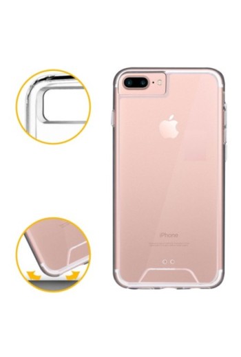 Cover rigida contorno Bumper collezione Crystal - Ultra-trasparente per iPhone 6 Plus / 6S Plus / 7 Plus / 8 Plus