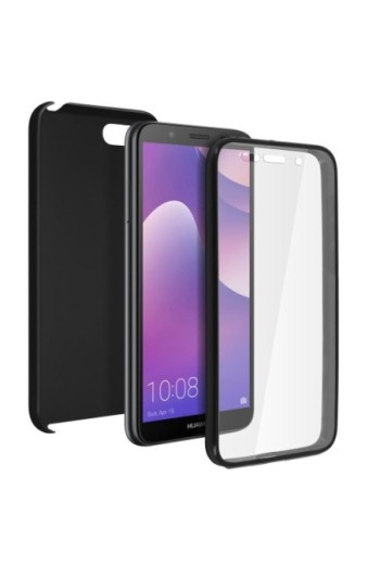 Cover Protettiva Integrale Fronte / Retro Nera per Huawei Y5 2018 / Honor 7S