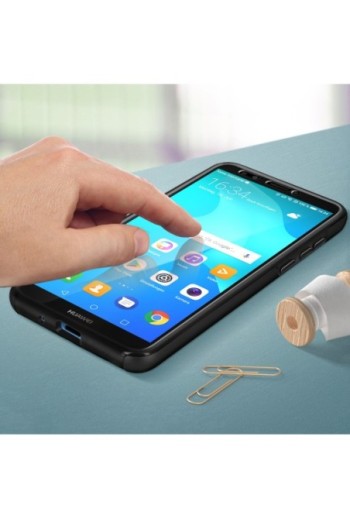 Cover Protettiva Integrale Fronte / Retro Nera per Huawei Y5 2018 / Honor 7S