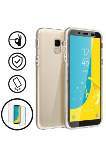 Cover Protettiva Integrale Fronte / Retro Trasparente per Samsung Galaxy J6