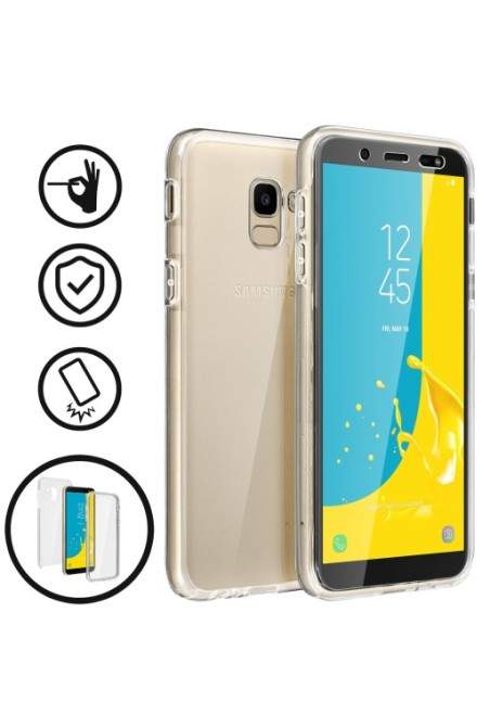 Cover Protettiva Integrale Fronte / Retro Trasparente per Samsung Galaxy J6