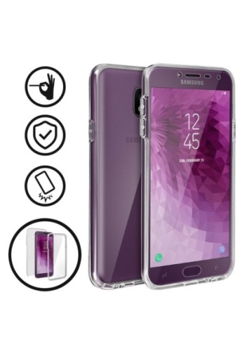 Cover Protettiva Integrale Fronte / Retro Trasparente per Samsung Galaxy J4