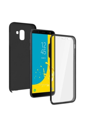 Cover Protettiva Integrale Fronte / Retro Nera per Samsung Galaxy J6