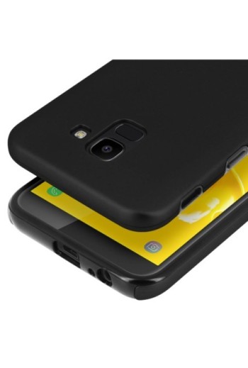 Cover Protettiva Integrale Fronte / Retro Nera per Samsung Galaxy J6