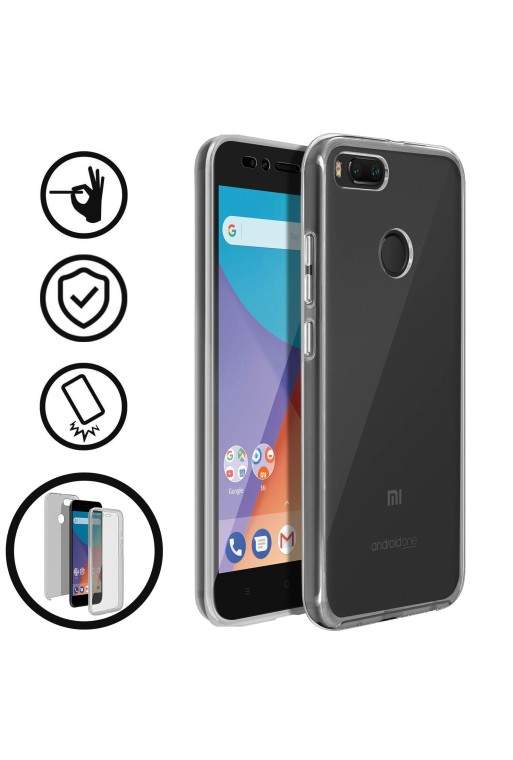 Cover Protettiva Integrale Fronte / Retro trasparente per Xiaomi Mi A1