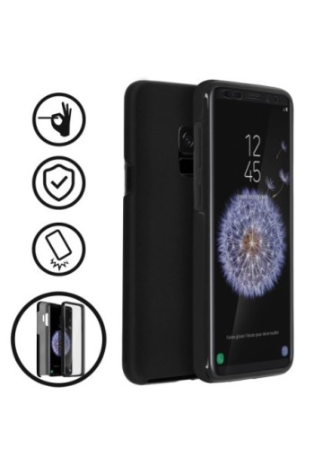 Cover Protettiva Integrale Fronte / Retro nera per Samsung Galaxy S9