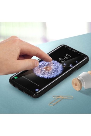 Cover Protettiva Integrale Fronte / Retro nera per Samsung Galaxy S9