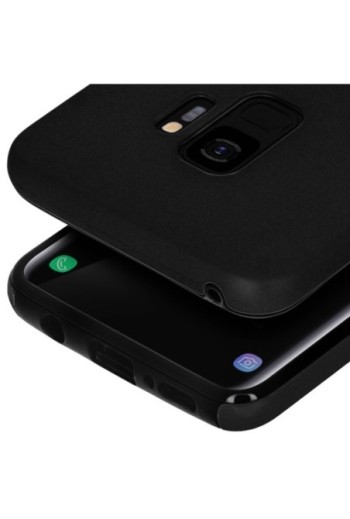 Cover Protettiva Integrale Fronte / Retro nera per Samsung Galaxy S9