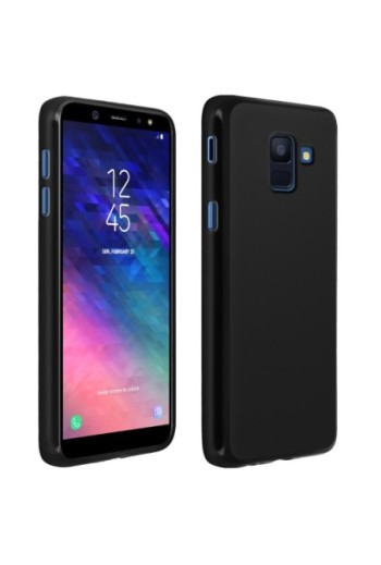 Cover in Silicone Gel Infrangibile Nera per Samsung Galaxy J6