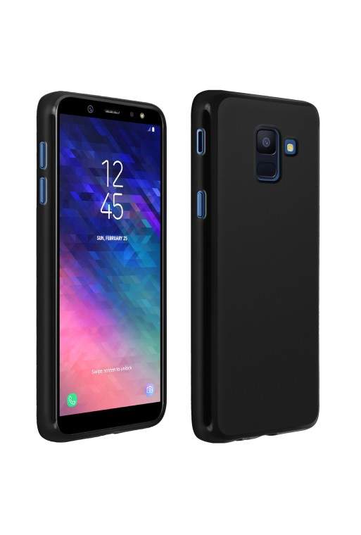 Cover in Silicone Gel Infrangibile Nera per Samsung Galaxy J6