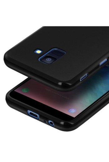 Cover in Silicone Gel Infrangibile Nera per Samsung Galaxy J6