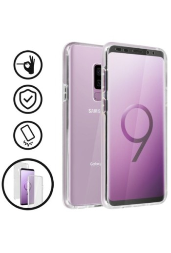 Cover Protettiva Integrale Fronte / Retro trasparente per Samsung Galaxy S9 Plus