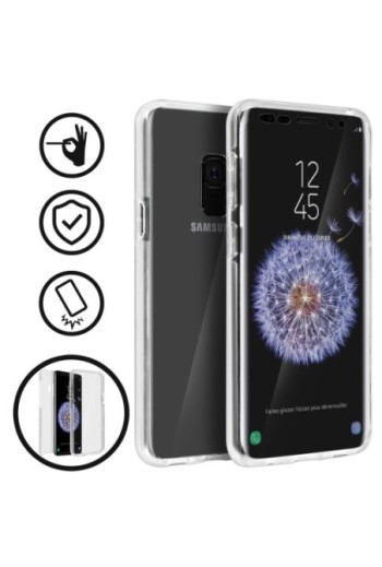 Cover Protettiva Integrale Fronte / Retro trasparente per Samsung Galaxy S9