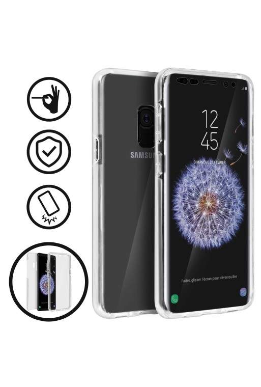 Cover Protettiva Integrale Fronte / Retro trasparente per Samsung Galaxy S9