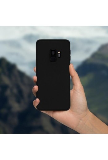 Cover Slim in Silicone Gel Nera per Samsung Galaxy S9