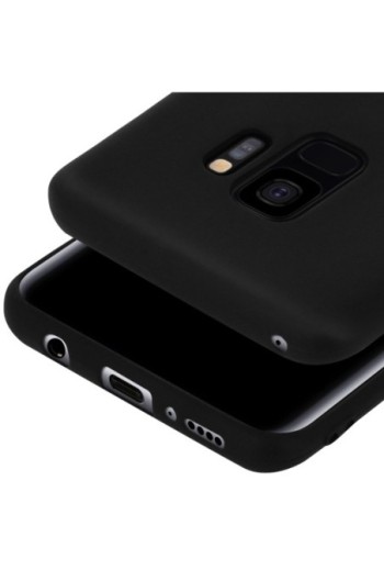Cover Slim in Silicone Gel Nera per Samsung Galaxy S9