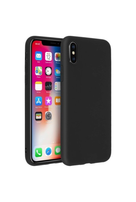 Cover silicone gel Soft Touch Nera per Apple iPhone X / XS