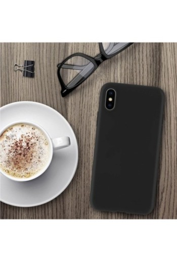 Cover silicone gel Soft Touch Nera per Apple iPhone X / XS