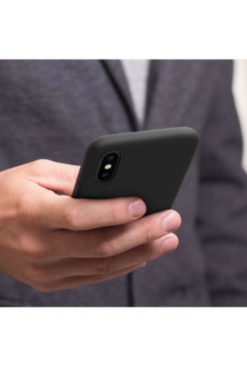 Cover silicone gel Soft Touch Nera per Apple iPhone X / XS