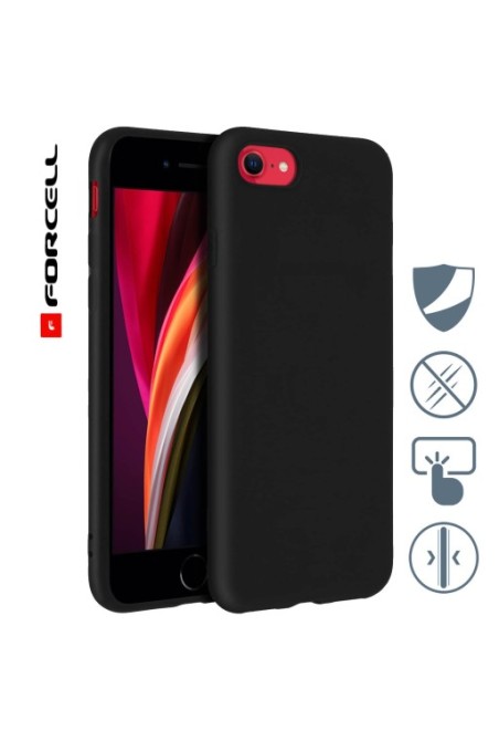 Cover silicone gel Soft Touch Nera per Apple iPhone SE 2022 2020 / iPhone 8 7