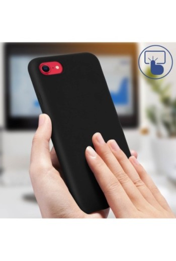 Cover silicone gel Soft Touch Nera per Apple iPhone SE 2022 2020 / iPhone 8 7