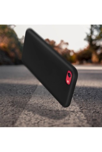 Cover silicone gel Soft Touch Nera per Apple iPhone SE 2022 2020 / iPhone 8 7