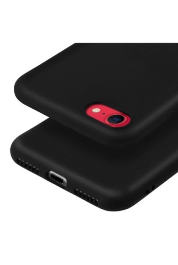 Cover silicone gel Soft Touch Nera per Apple iPhone SE 2022 2020 / iPhone 8 7