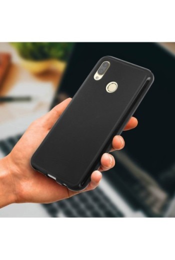 Cover in Silicone Gel Infrangibile Nera per Huawei P20 Lite