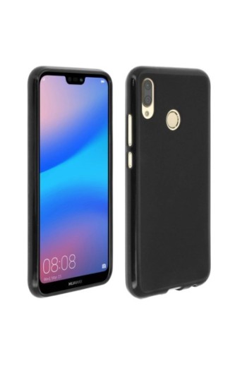 Cover in Silicone Gel Infrangibile Nera per Huawei P20 Lite