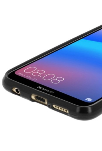 Cover in Silicone Gel Infrangibile Nera per Huawei P20 Lite