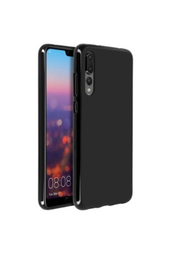 Cover in Silicone Gel Infrangibile Nera per Huawei P20 Pro