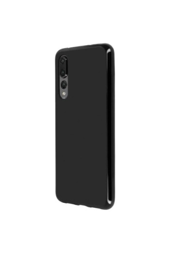 Cover in Silicone Gel Infrangibile Nera per Huawei P20 Pro