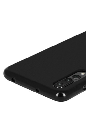 Cover in Silicone Gel Infrangibile Nera per Huawei P20 Pro